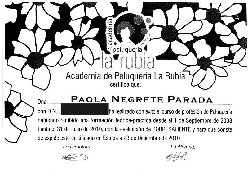 Formation théorique et pratique de coiffure — Academia de Peluquería La Rubia